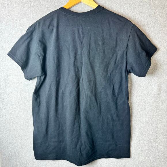 Nirvana Black T-Shirt Mens Medium Graphic Band Grunge Y2K 90s 100% Cotton Smile - Picture 4 of 7